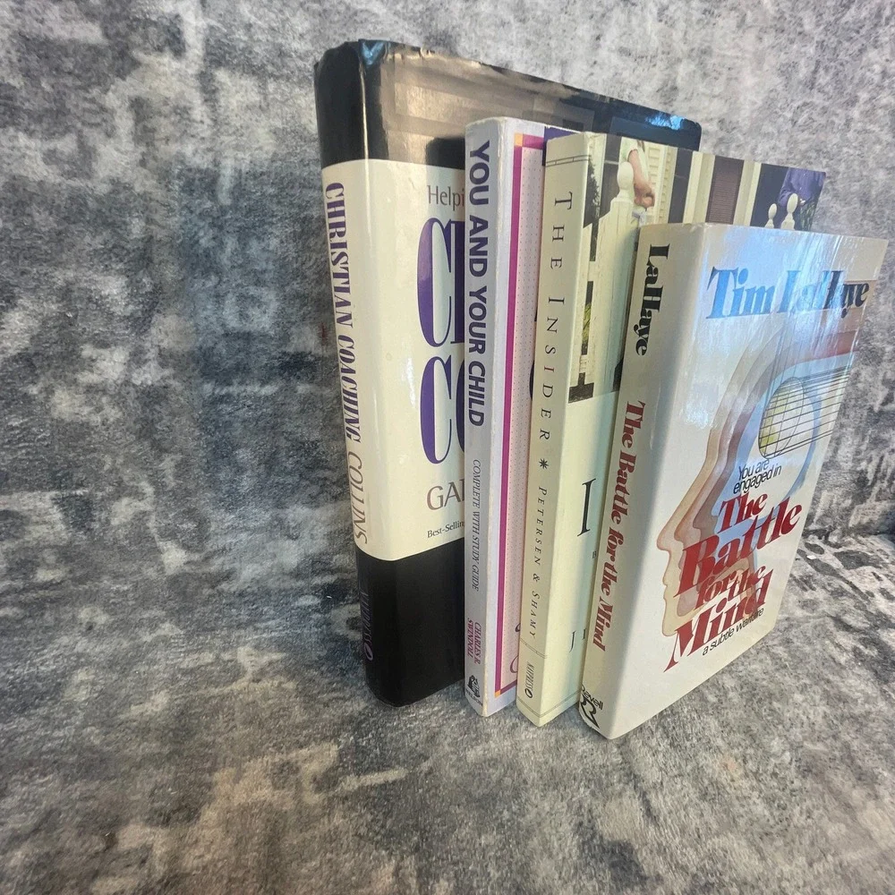 Christian Life & Parenting Book Lot Swindoll Battle For The Mind Tim LaHaye 4pk